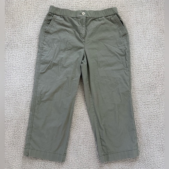 Chico's Capri Pants Women's Size 0 Olive Green Stretch Fit Casual Fall - Picture 1 of 8